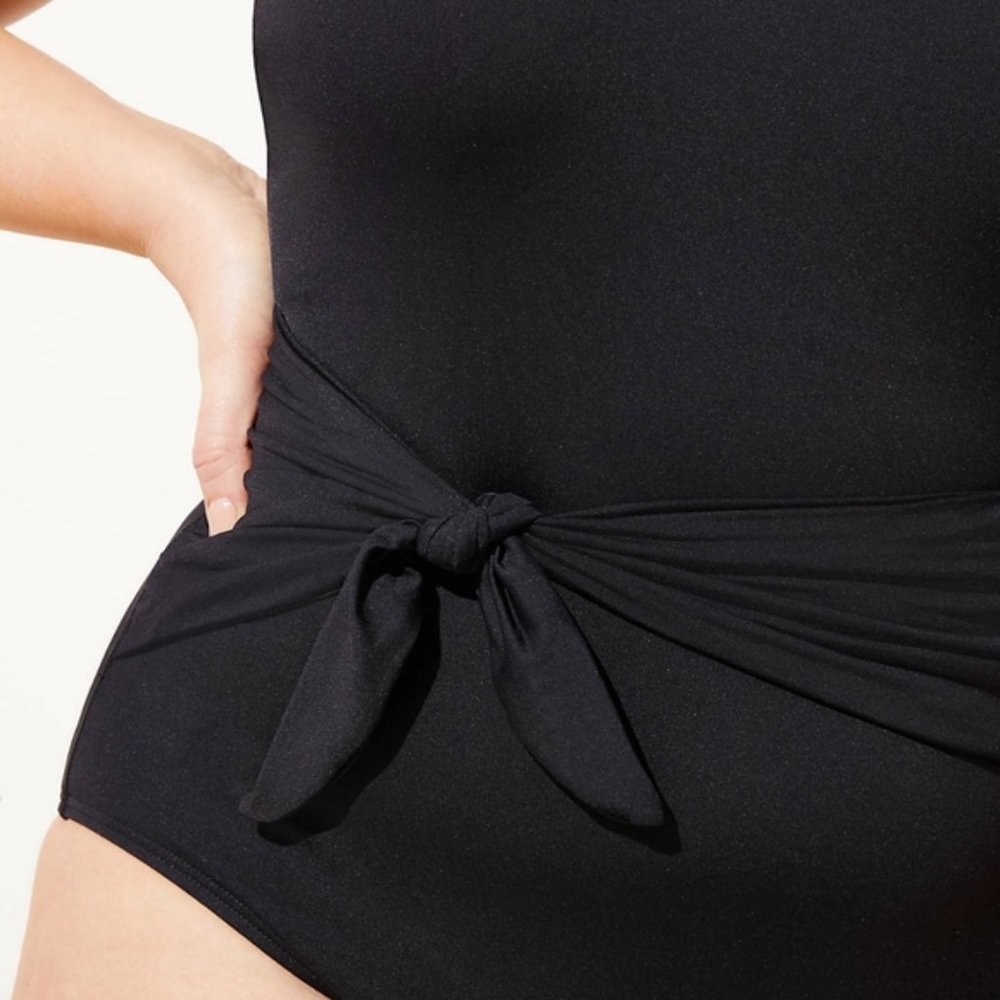 NWT LOFT Plus LOFT Beach Tie Waist One Piece - Picture 7 of 8